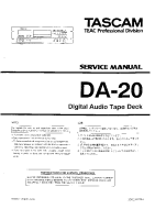 Tascam DA-20 - Service Manual
